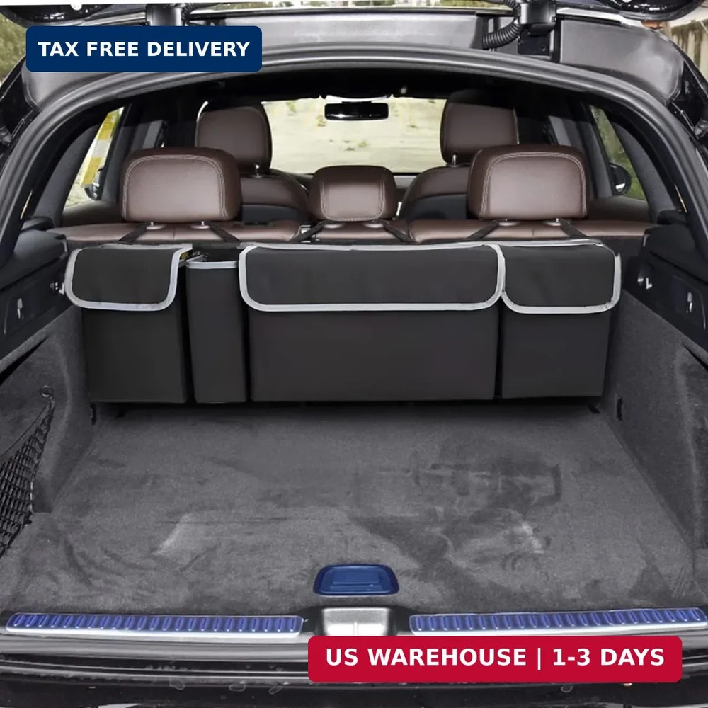 AUCELI Car Trunk Organizer, Backseat Hanging Large Storage with Adjustable Strap