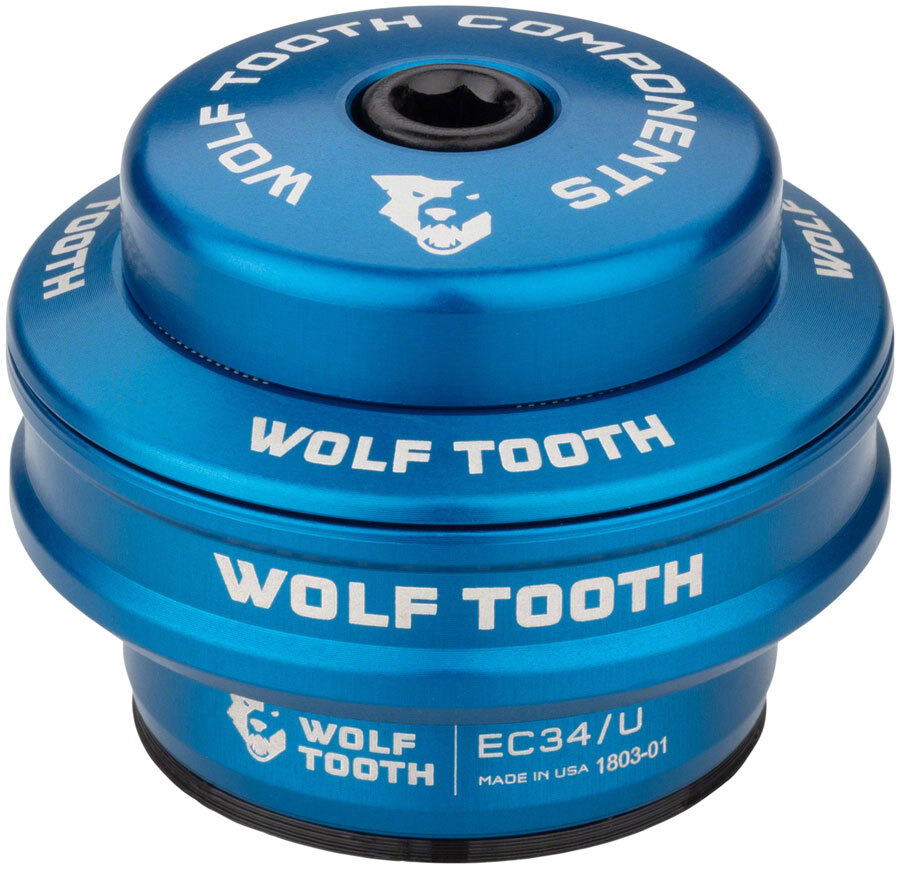 Wolf Tooth Components EC34/28.6 Upper Headset 16mm Stack Blue