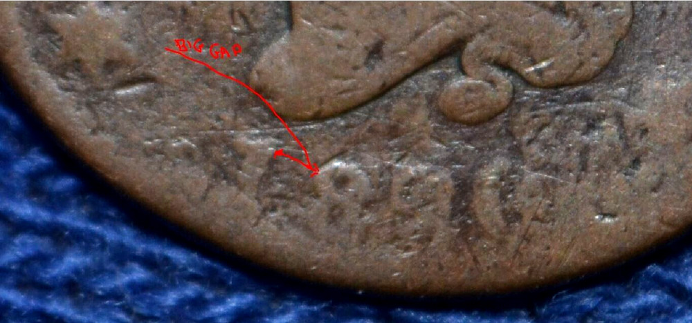 1820/19 Large Cent * GOOD Details ** Bargain **