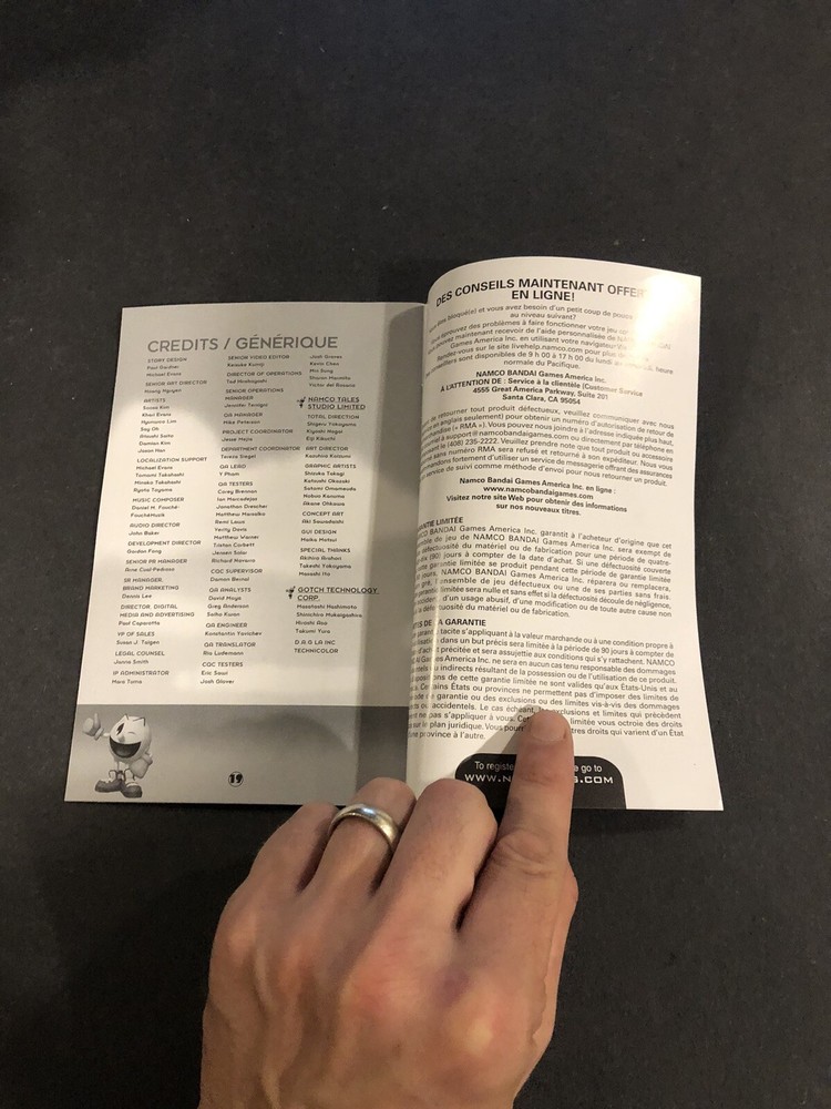 pac man party wii Manual Only