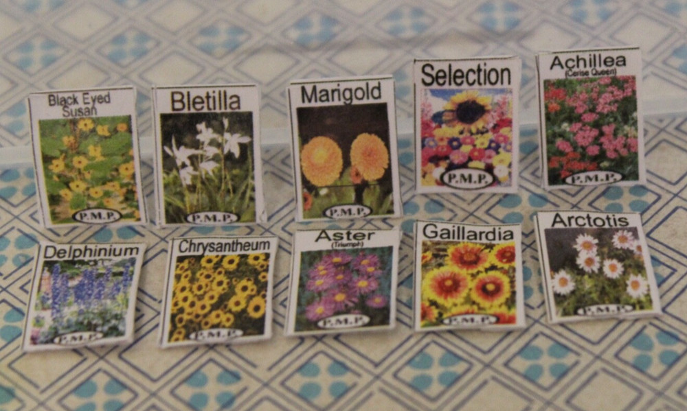 DOLLS HOUSE ( Handcrafted--10 Flower Seed Packets