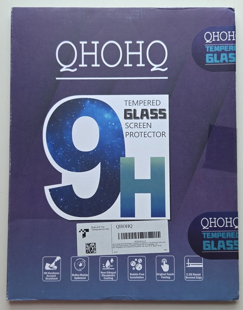 QHOHQ Tempered Glass Screen Protector iPad Pro 4th Gen