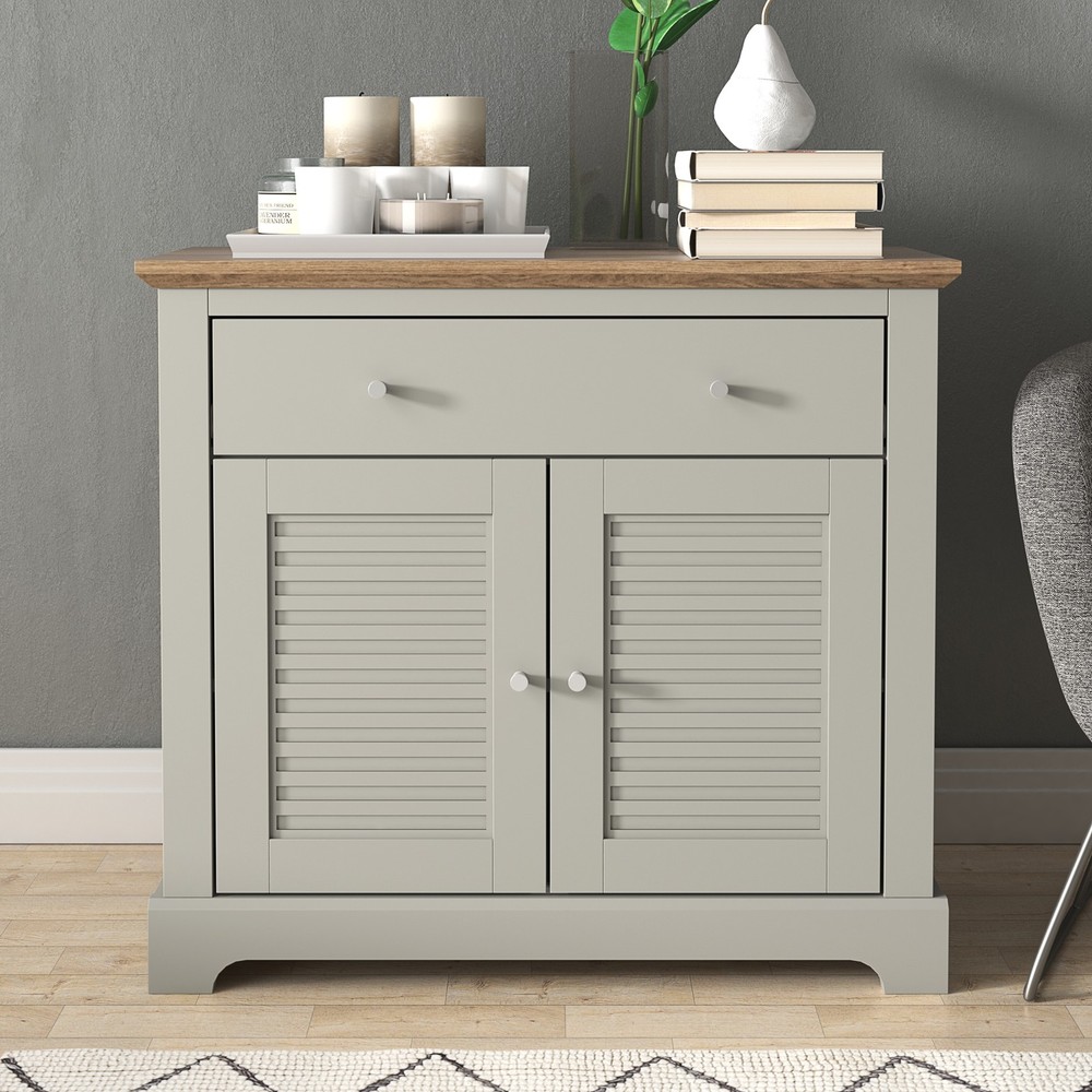 HOMCOM 2-Door & Drawer Sideboard - Modern Adjustable Shelf Cabinet