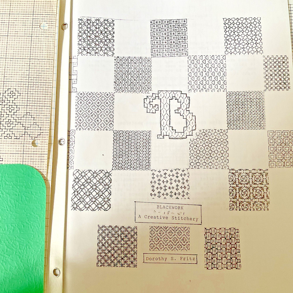 Blackwork Chart Instruction Booklet 21 Pages Charted Diagrams A Beginners Study