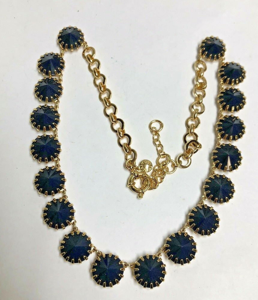 J CREW Black Multi Prong Set Necklace