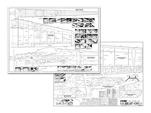 Beat On 50K Pattern Plane 52" Wingspan RC Model Airplane Printed Plans