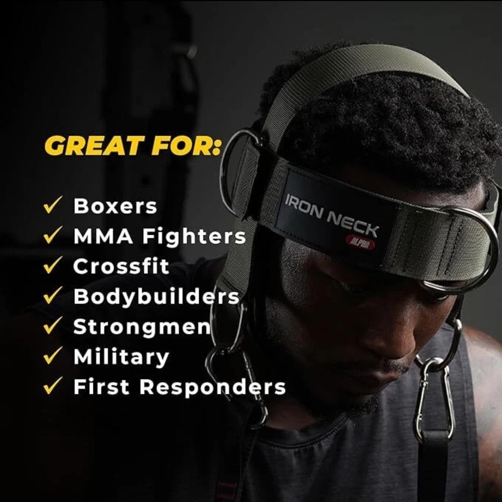 Iron Neck Alpha Neck Harness - Improves Neck Strength and Optimize Neck Workouts