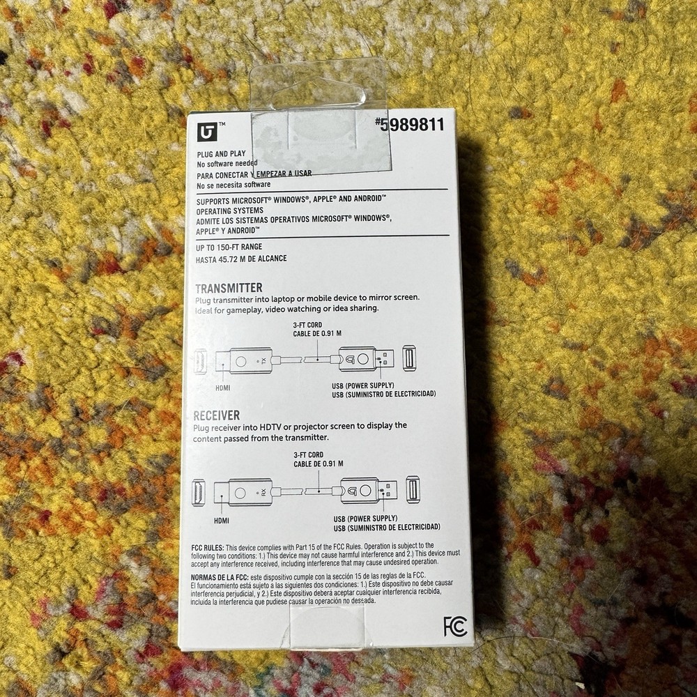 Utilitech Wireless HDMI Transmitter & Receiver, 2 Piece Set. #5989811