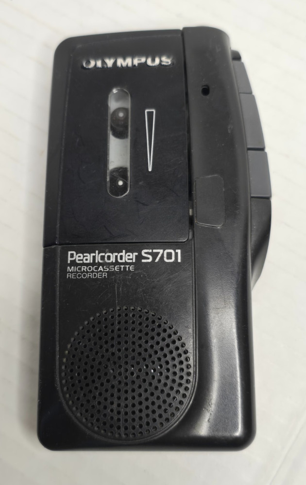 Olympus Pearlcorder S701 Handheld Cassette Voice Recorder/ Untested