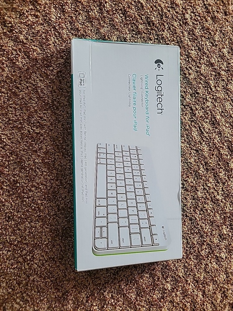 Logitech 920-006341 Wired Keyboard With Lightning Connector for iPad NEW