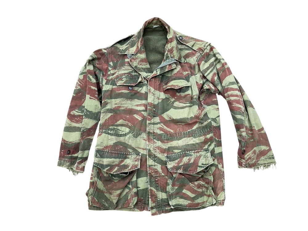 French Tap Lizard Camo Jacket 47/52 Original Indo China Size Large