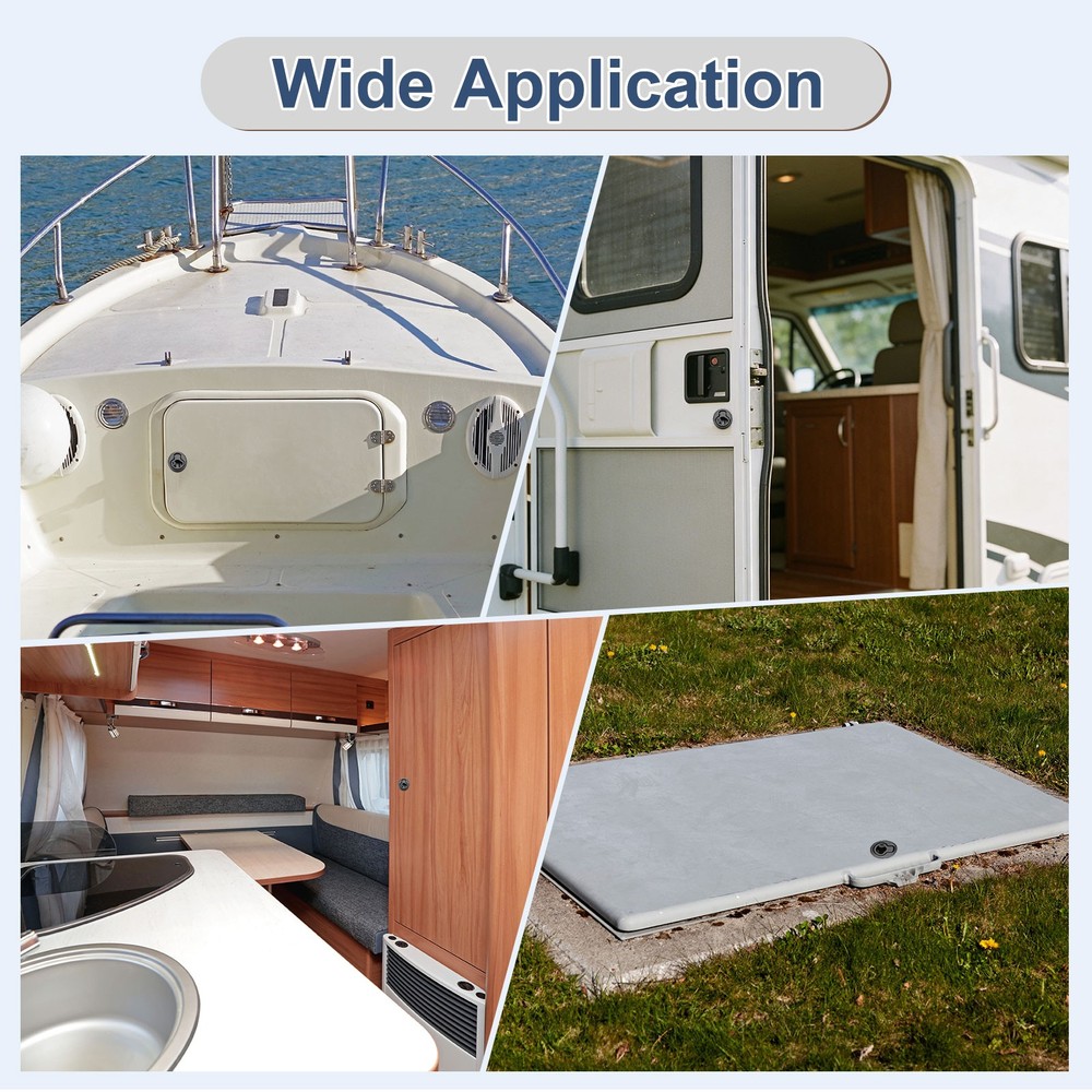 4Pcs Boat Hatch Latch, Slam Latch Hatch Flush Mount Pull Latches, White