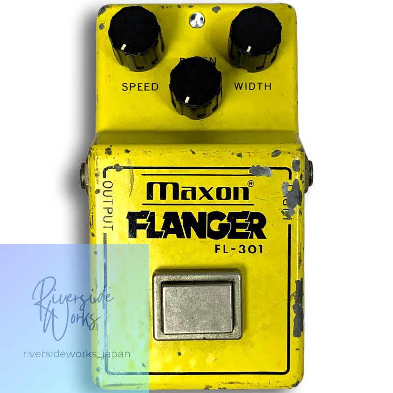 Used Maxon FL-301 Flanger Effect Pedal Yellow