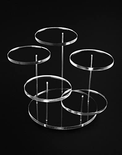 Round Acrylic Products Display Riser Stands, 5 Tier Displaying Risers Display