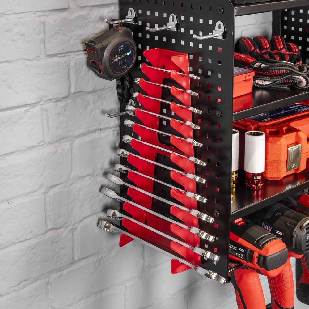 Sealey Power Tool Storage Rack with Shelves PTSR4 Garage Workshop
