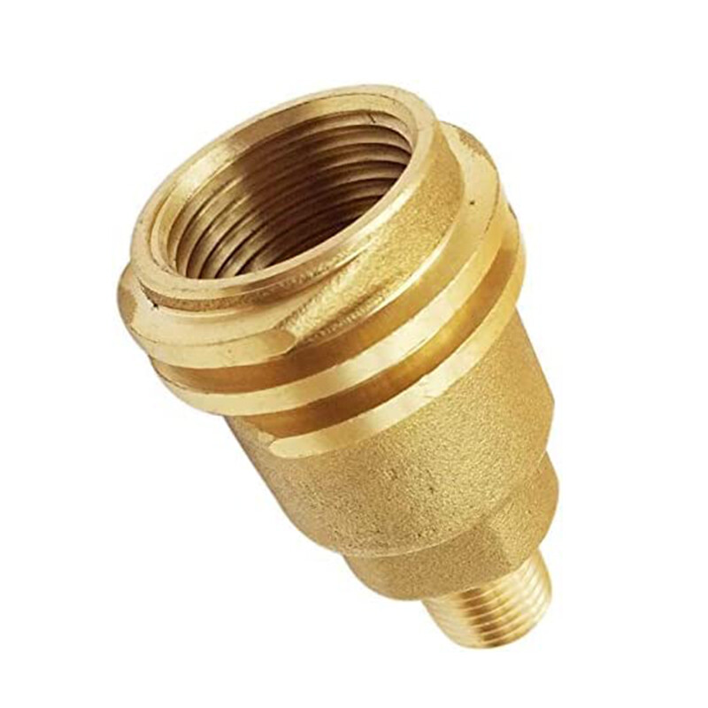 Solid Brass QCC1 Nut Propane Gas Fitting Adapter 1/4" Male Pipe Thread Connector
