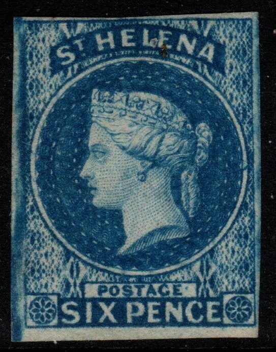 ST.HELENA SG1 1856 6d BLUE MTD MINT