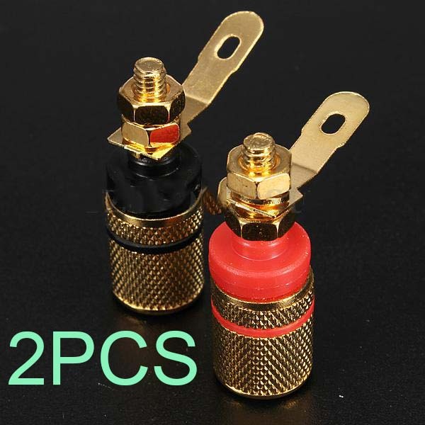 2pcs  Amplifier Speaker Terminal Binding Post Banana Plug Socket Connector