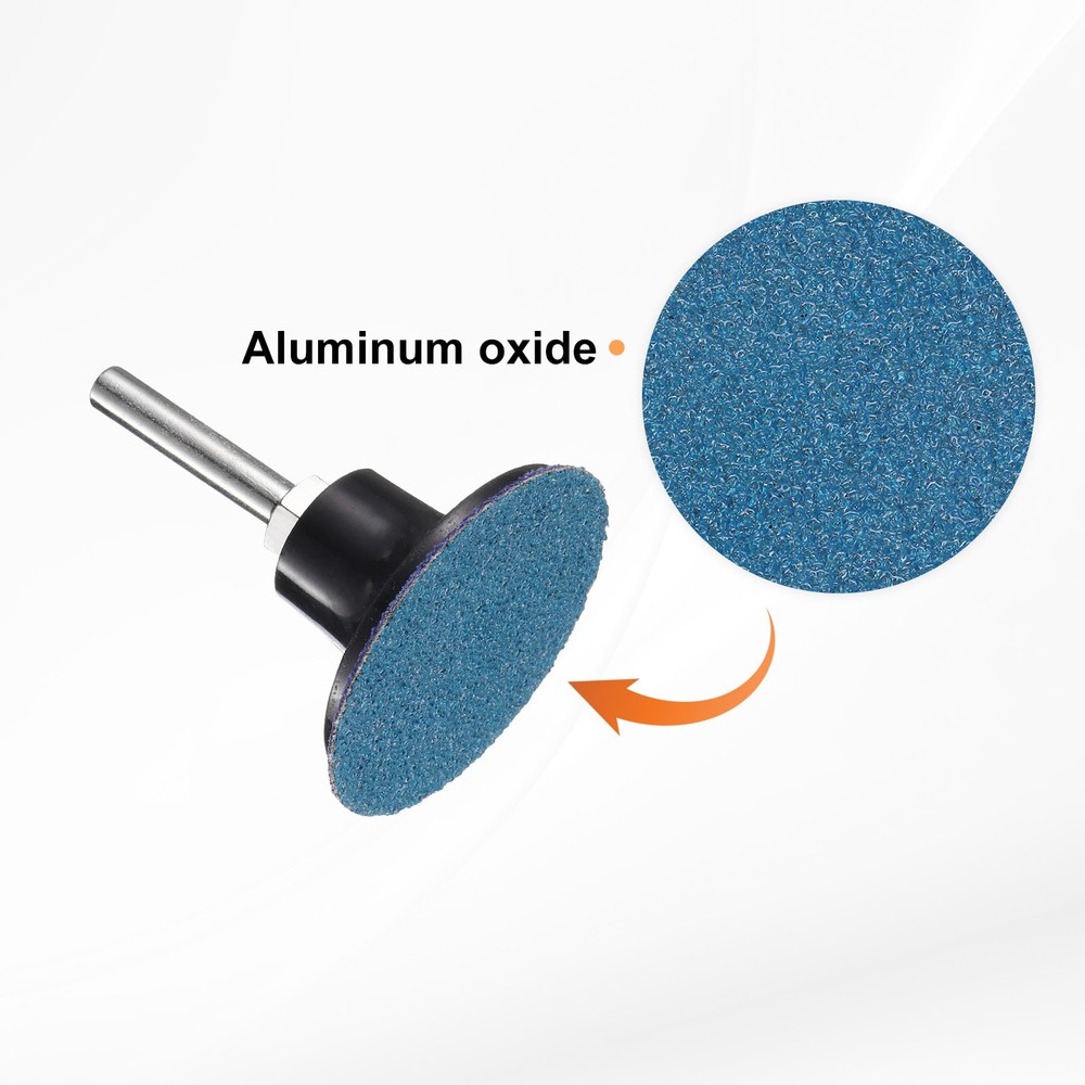 53pcs Quick Change Discs Set 2" Roll Lock Sanding Discs P60 with Disc Holder