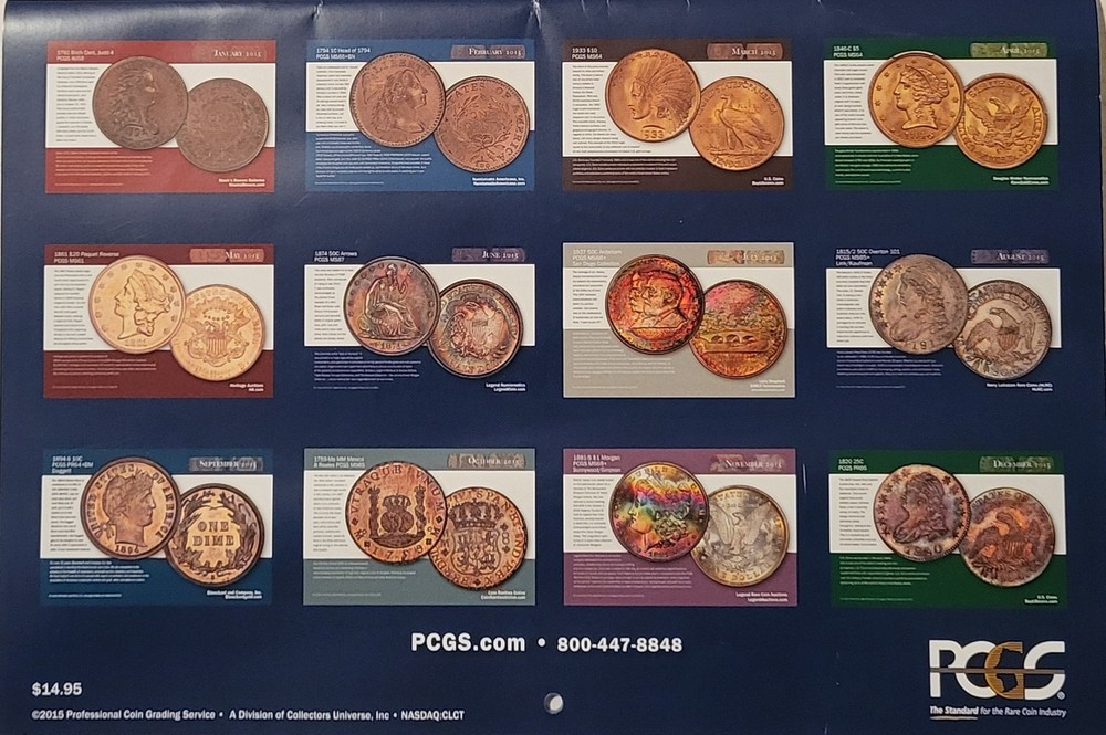 PCGS 2015 Coin Calendar