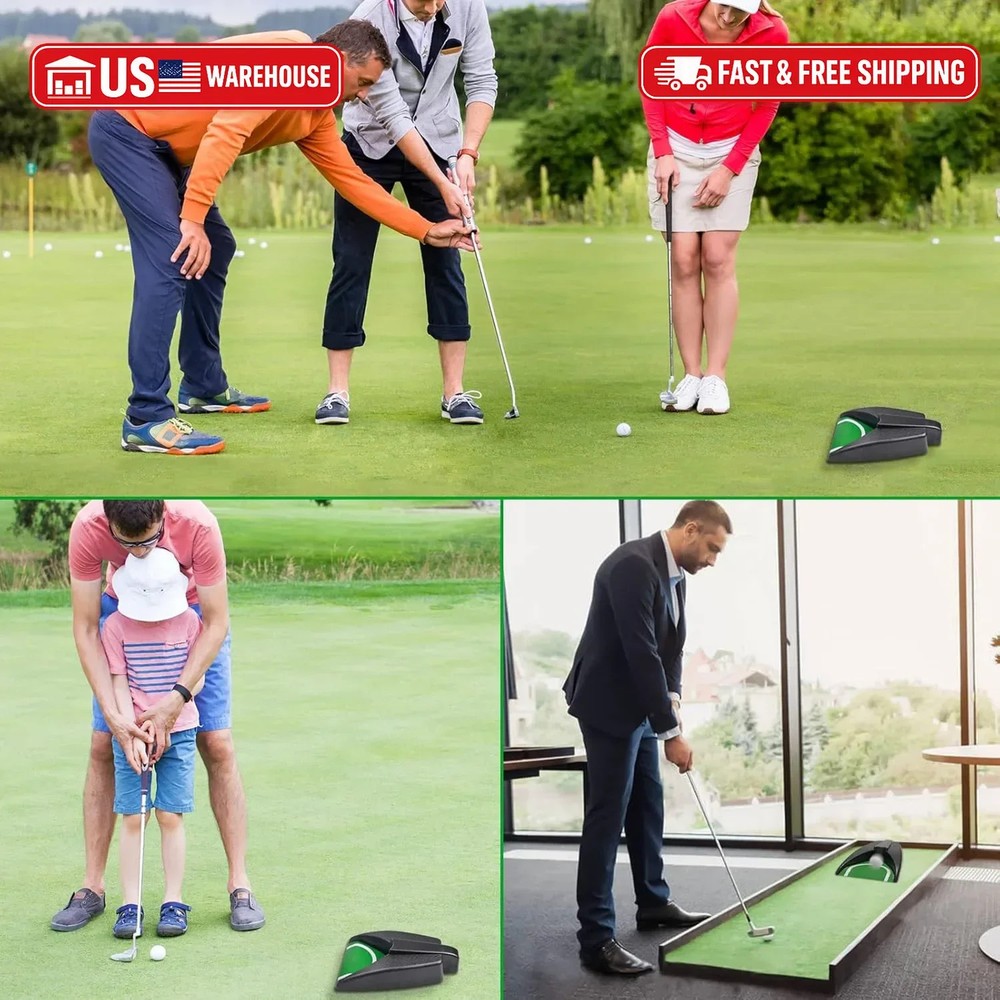 Automatic Putting Machine - Auto Returning Golf Cup Training Aid for Indoor/Outd
