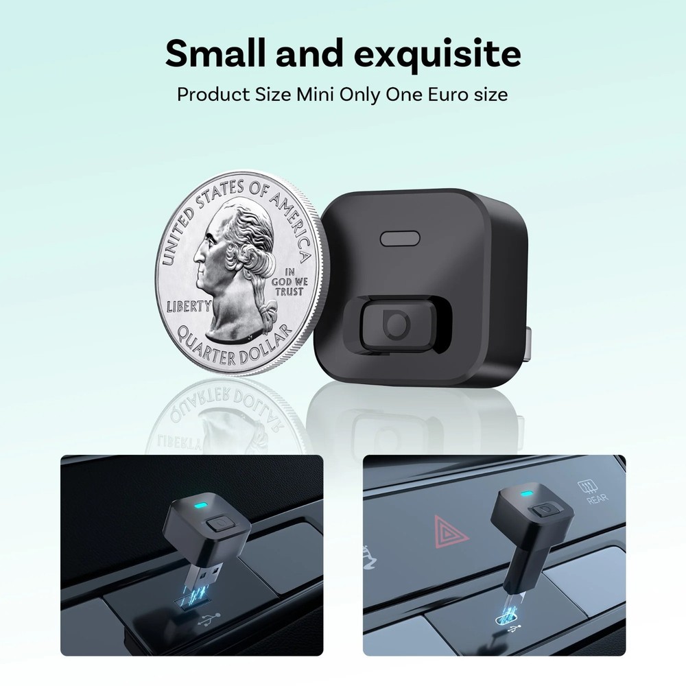 Ottocast Mini Dot Wireless CarPlay/Android Auto Adapter Dongle USB Plug & Play