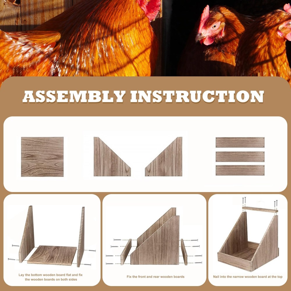 Comfortable Nesting Box for Backyard Chickens, Ducks, and Poultry Coop Hens
