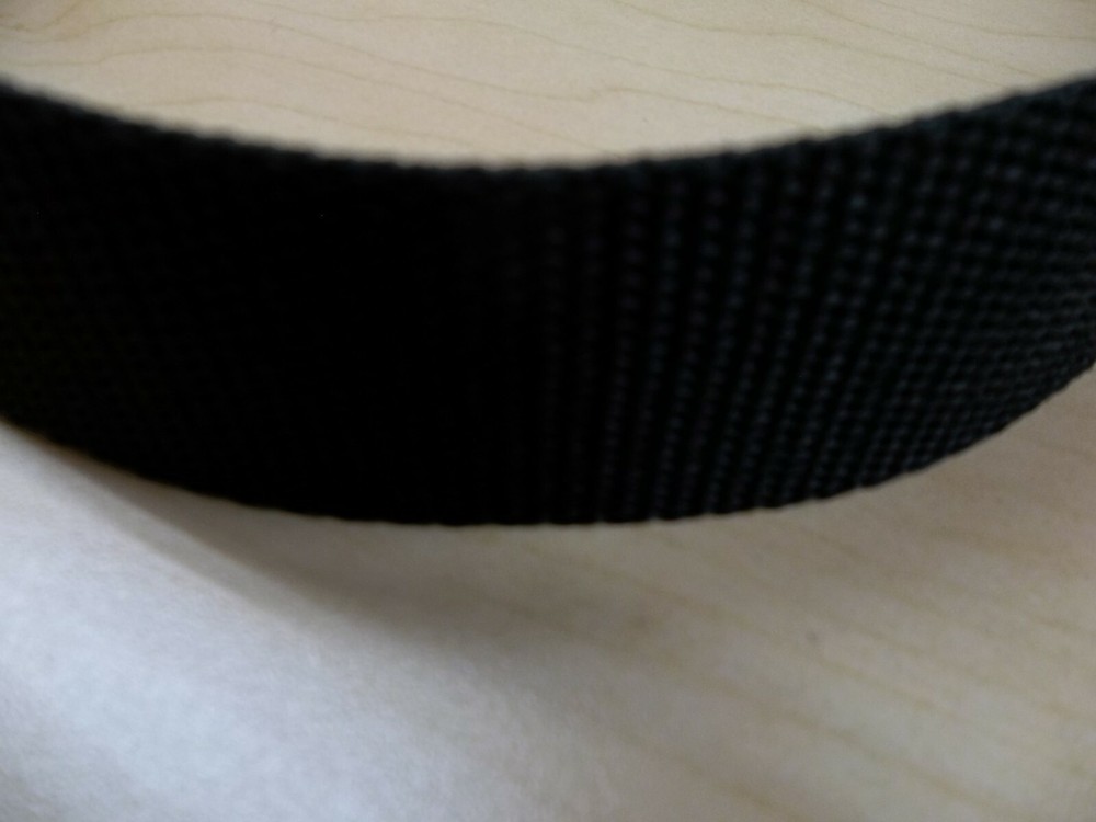 5 yds 1 1/2" Webbing Polypropyl Heavy Duty Poly Strapping strap black duffle bag