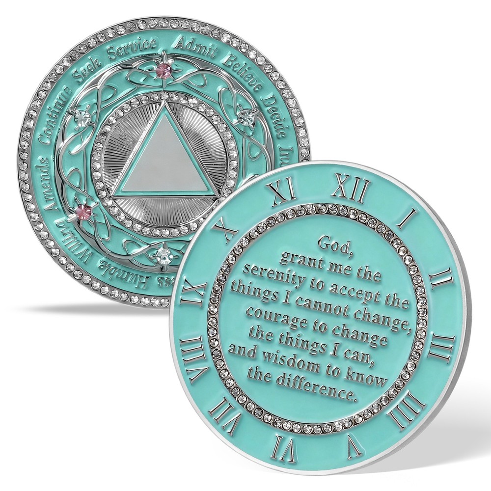 3 Year Sobriety Coin AA Chips Medallion Alcoholics Anonymous Three Years Sober