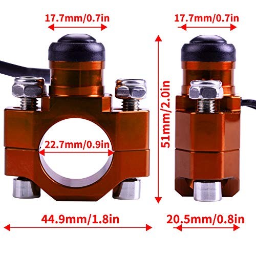 CNC Universal Motorcycle Engine Stop Start Kill Switch Button with Mounting