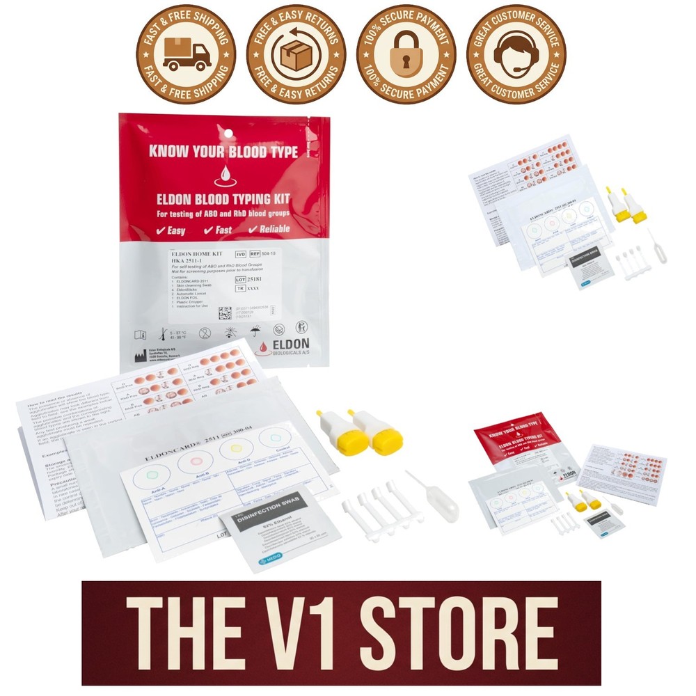 Comprehensive Blood Type Testing Kit - Learn Your Type Safely at Home