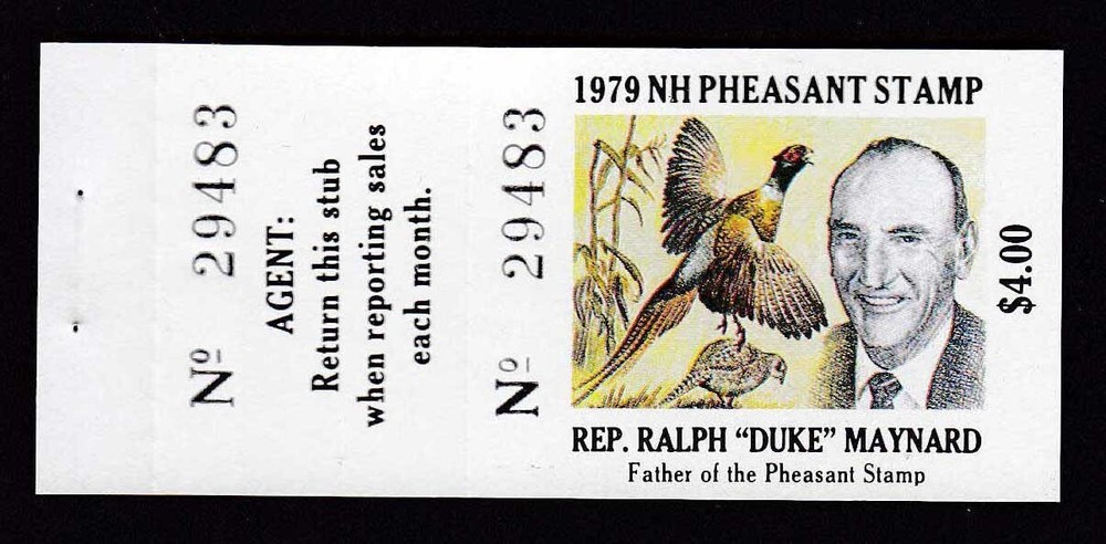 1979 NEW HAMPSHIRE - State Pheasant Stamp - Mint Never Hinged  NH *HUNTER TYPE*