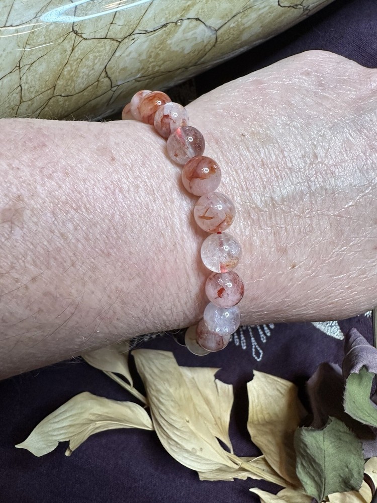 Fire Quartz Bracelet, All Natural, Metaphysical, Witchcraft, Pagan