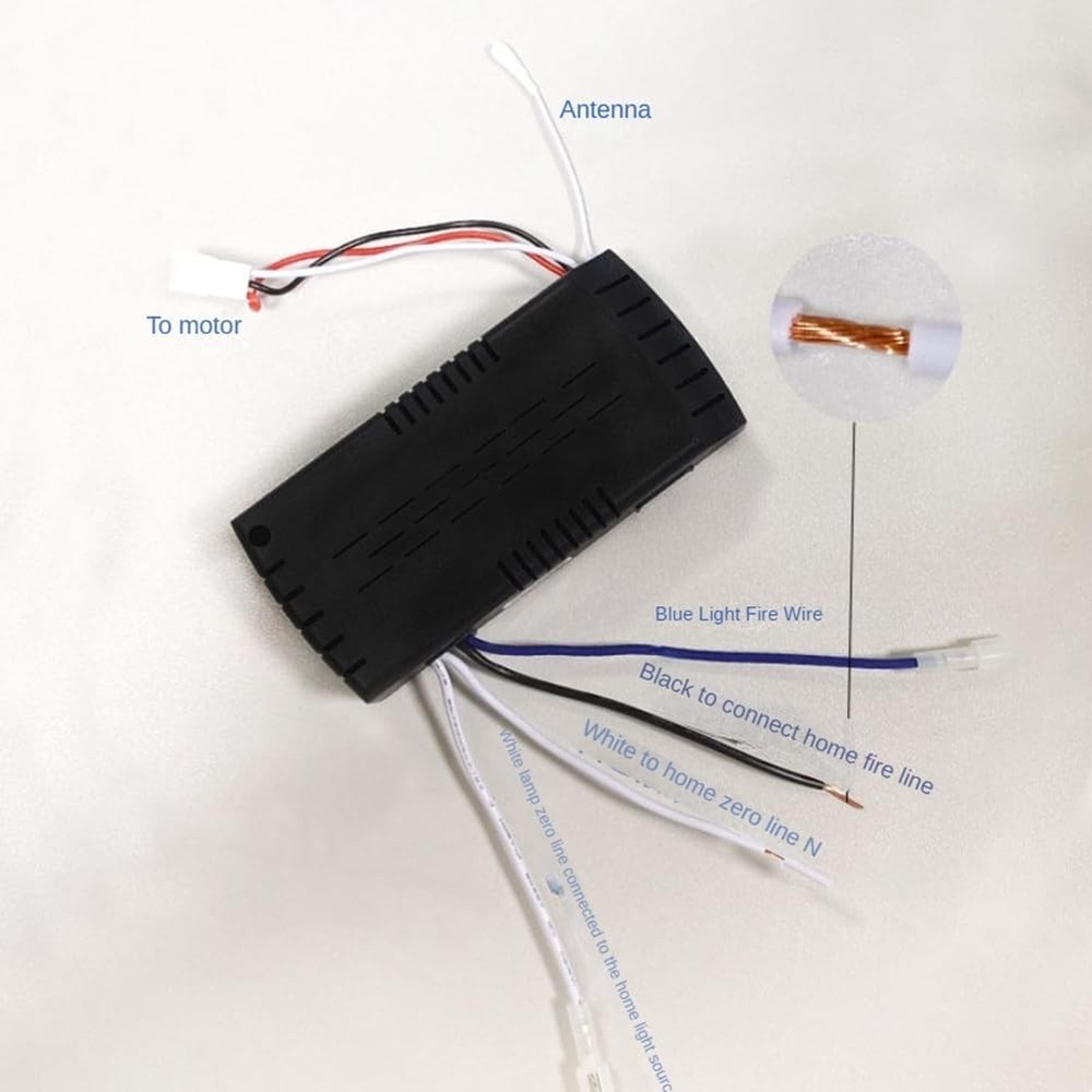 Ceiling Fan Remote Control Kit 6-Speed Timer Replacement for DC Fan Light