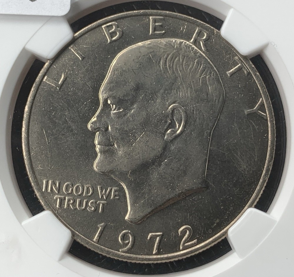 1972 $1 Type 2 Eisenhower Ike Dollar NGC MS63