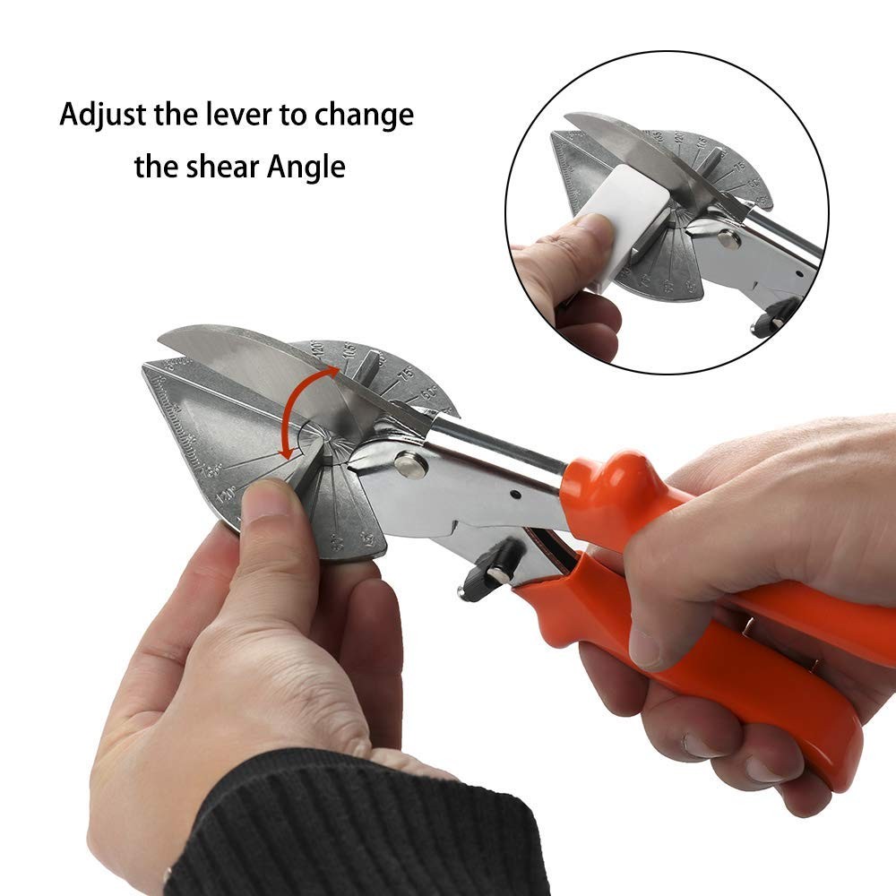 Multi Angle Miter Shear Cutter Hand Tool 45-135 Degree Adjustable Angle Shears