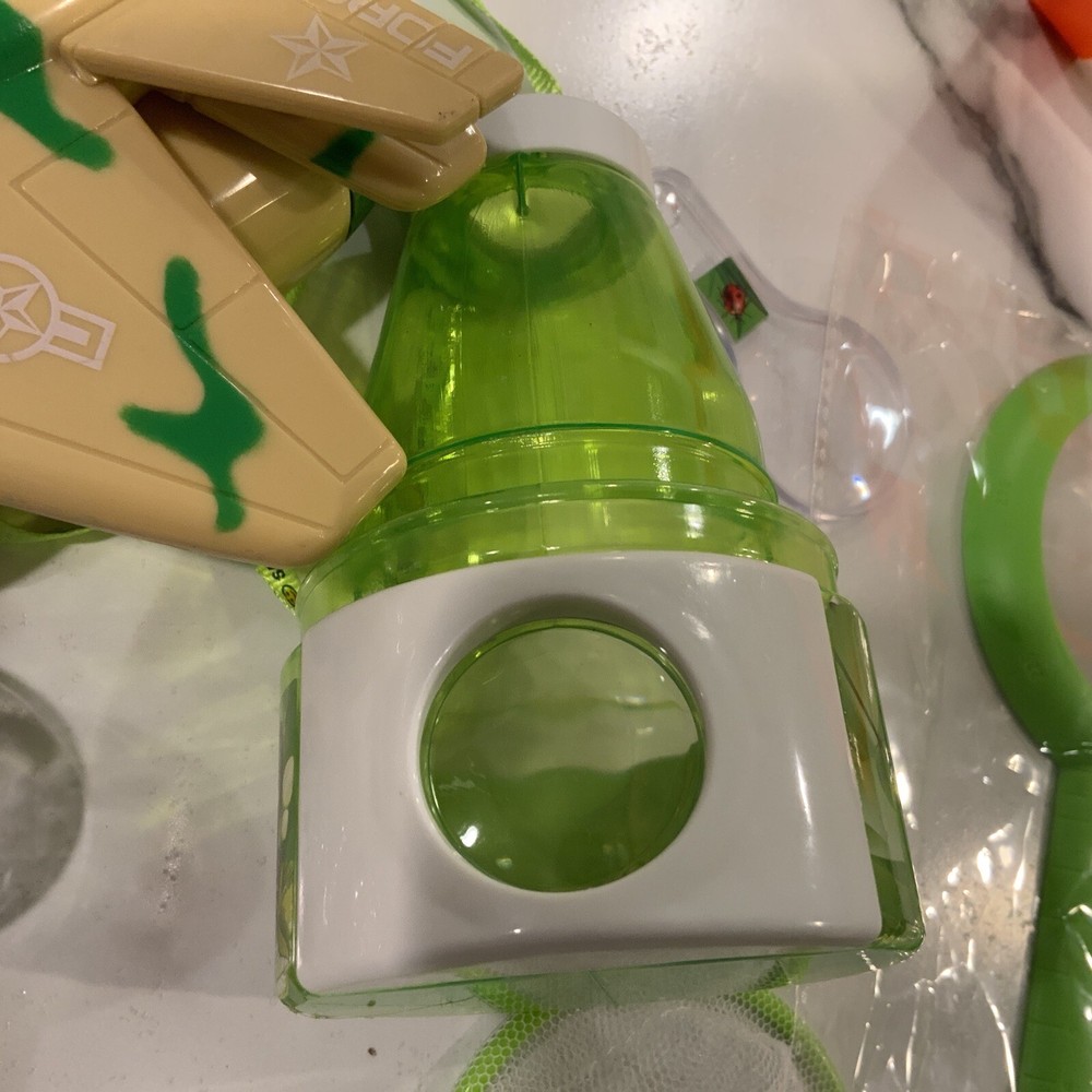 Kids Bug Catcher Kit Binoculars, Magnifying Glasses, Bug Container, Nets, Insect