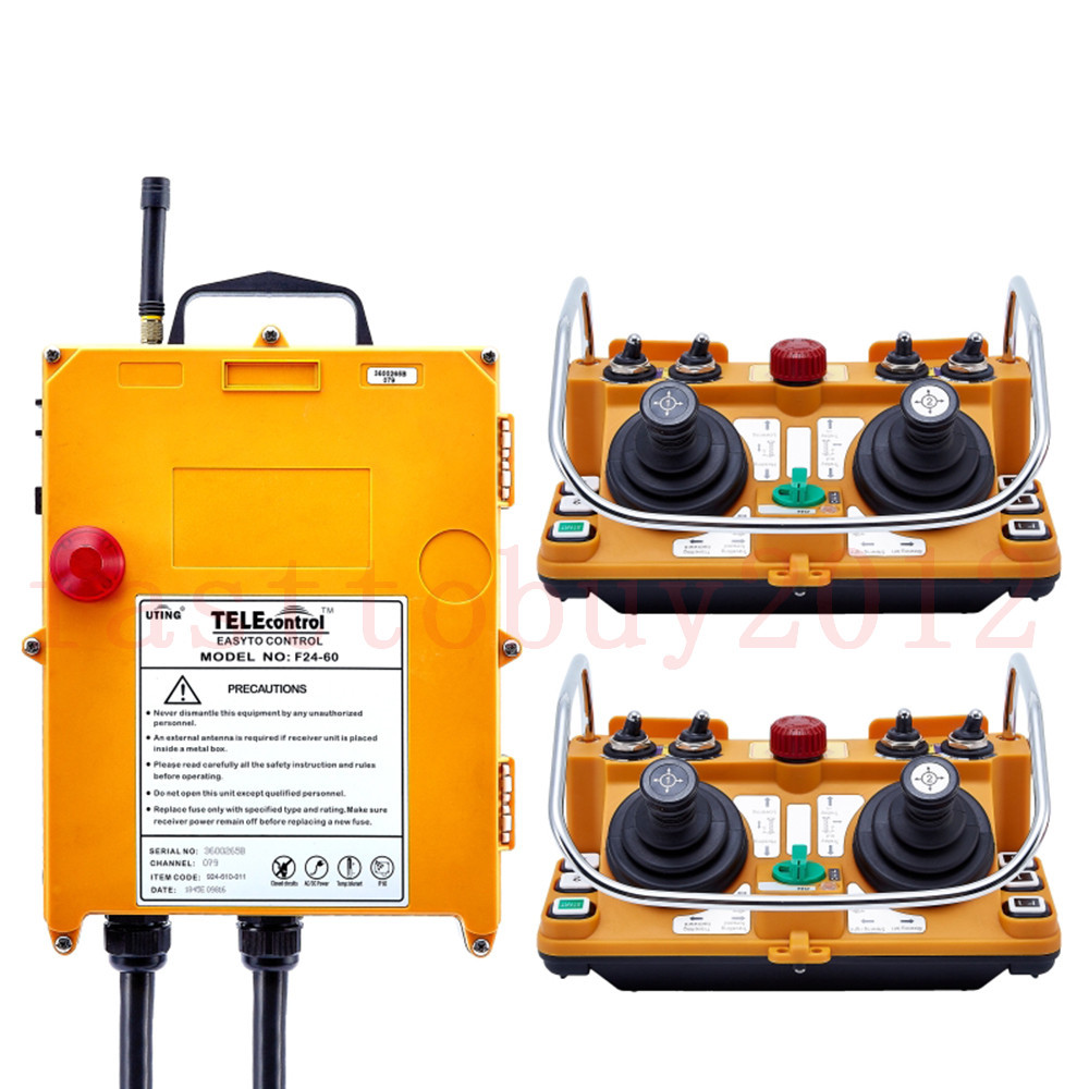 Transmitter+1Receiver Industrial Remote Control Wireless Joystick Crane AC/DC12V