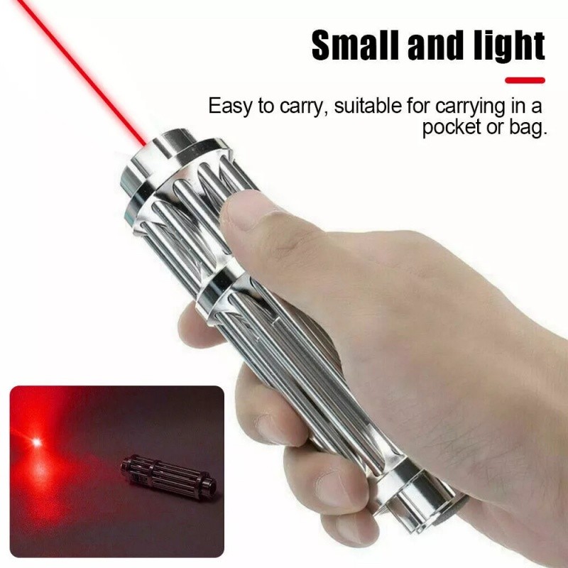 650nm Red Laser Pointer Pen Visible Beam Dot Light & 5 Caps