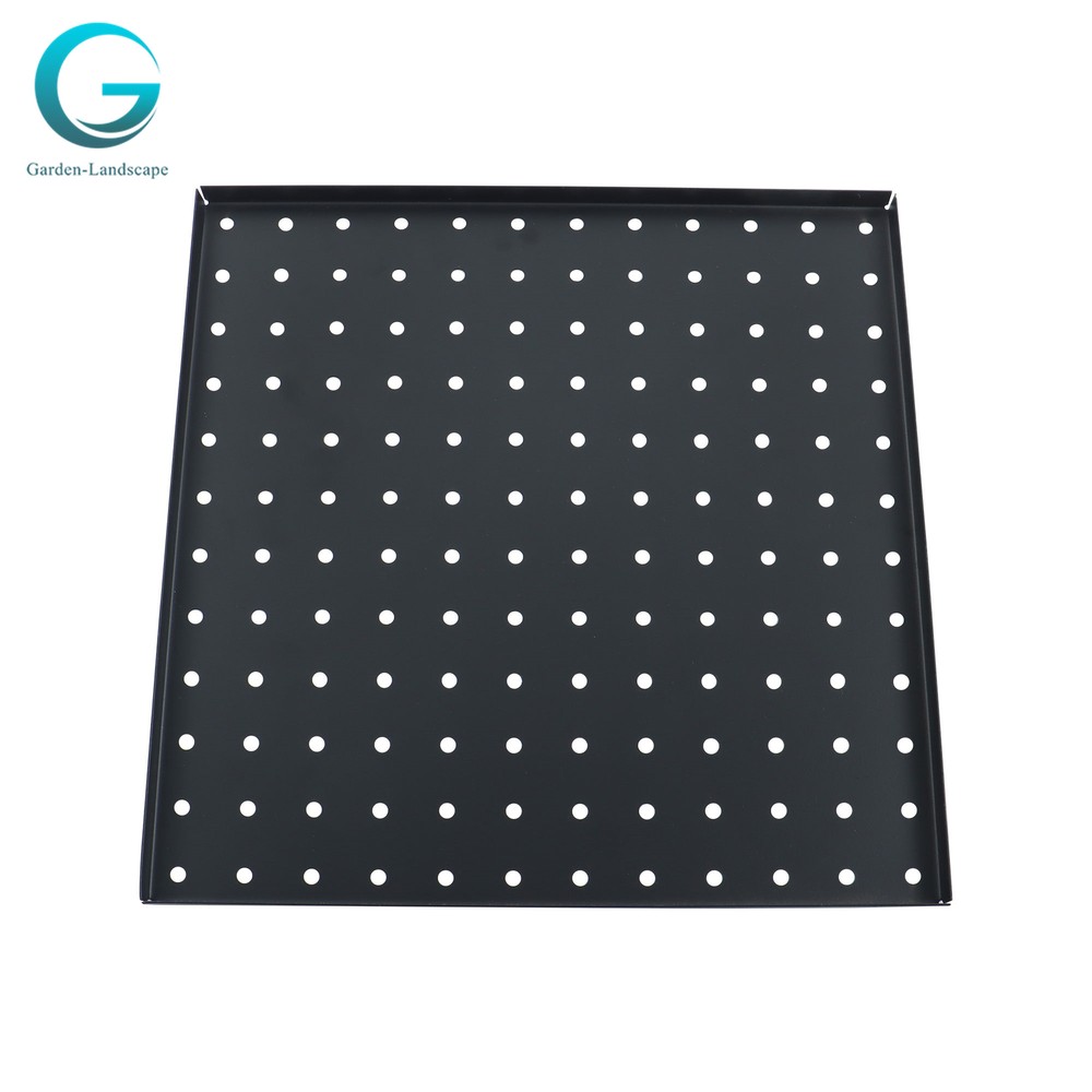 4 Pack Portable Black Metal Pegboards Wall Organizer Panel Storage Hanger Tool