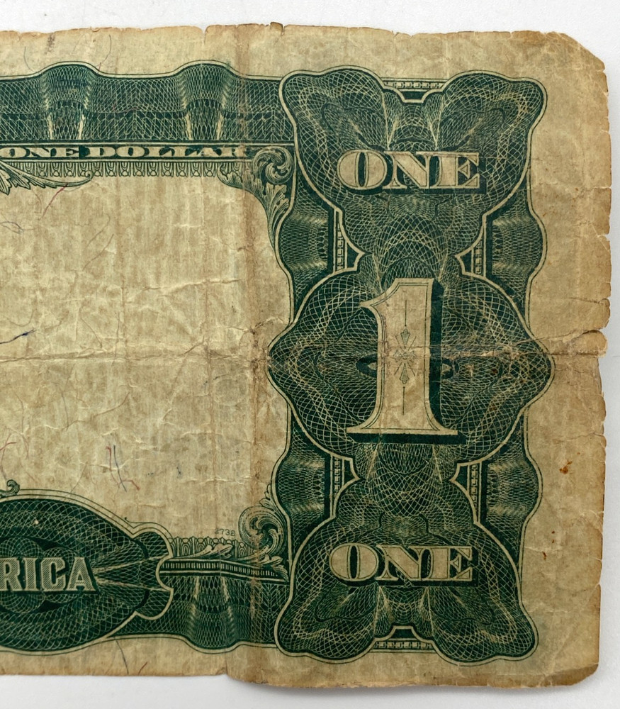 1899 $1 Silver Dollar Banknote — “Black Eagle Note.” - Good Condition