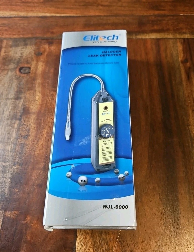 Hand Held Elitech WJL-6000 Halogen Refrigerant Leak Detector Excellent Condition