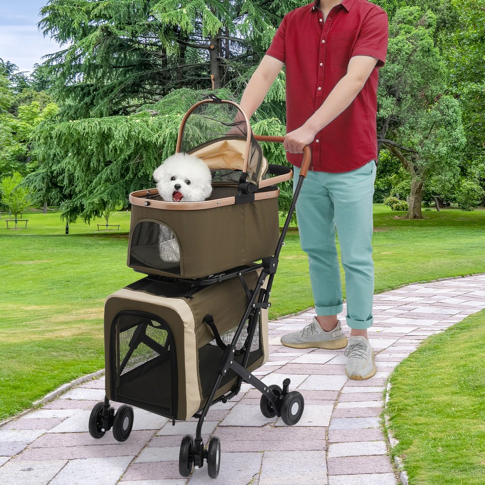 Dog & Cat Stroller Foldable Pet Stroller Foldable Pet Stroller for Small Dogs