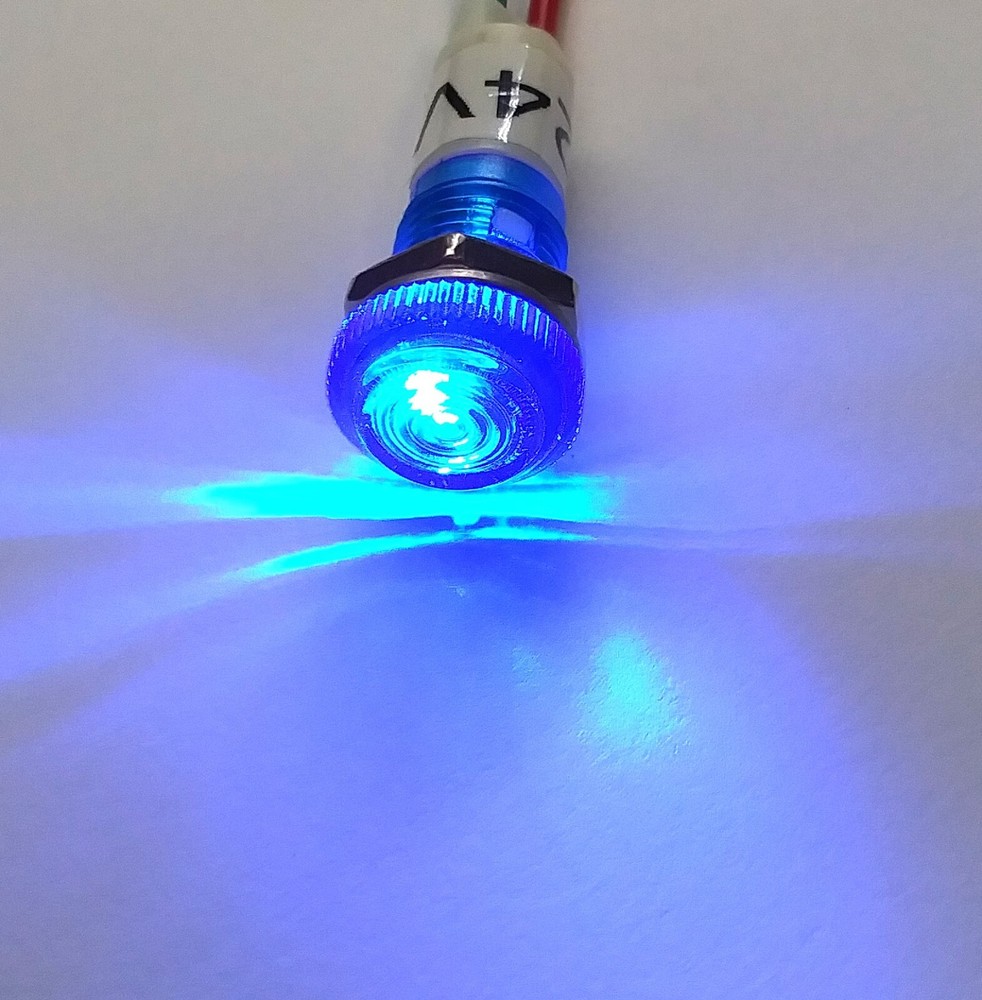 4 BBT 24 volt Waterproof Blue LED Low-Profile Indicator Lights