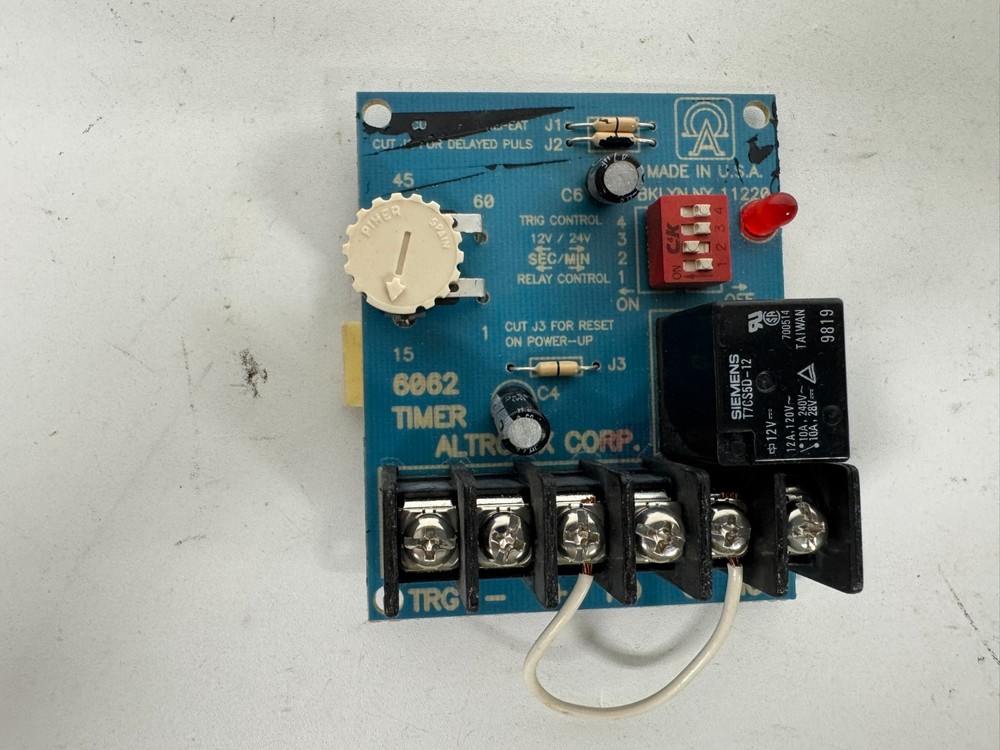 Altronix 6062 Multi-Purpose Timer, 12vdc / 24vdc 1 Second to 60 Minutes