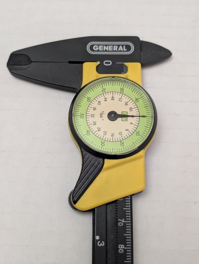 General Tools 142 Plastic Dial Caliper, 0-6" Range.01" & 1/64"