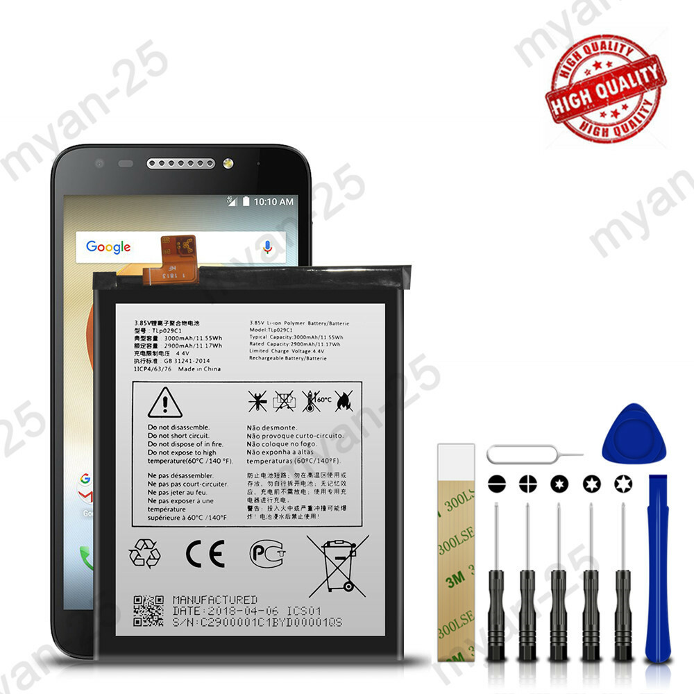 For GreatCall Jitterbug Smart2 5049S Replacement Battery TLP029C1 Tools