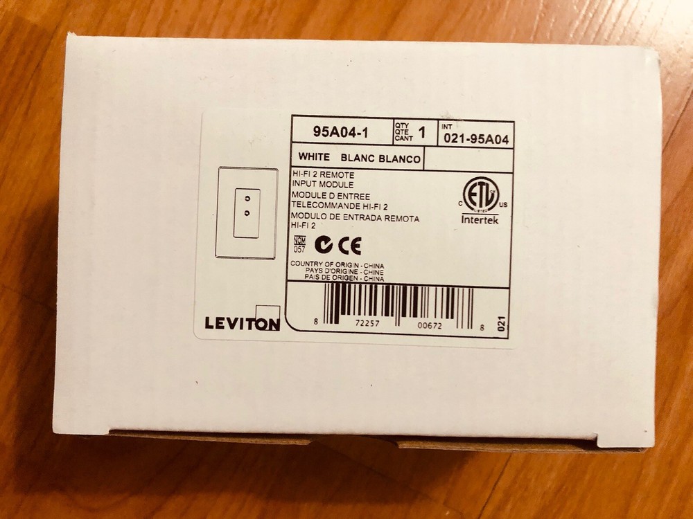 Leviton 95A04-1 Hi-Fi 2 Remote Input Module  White