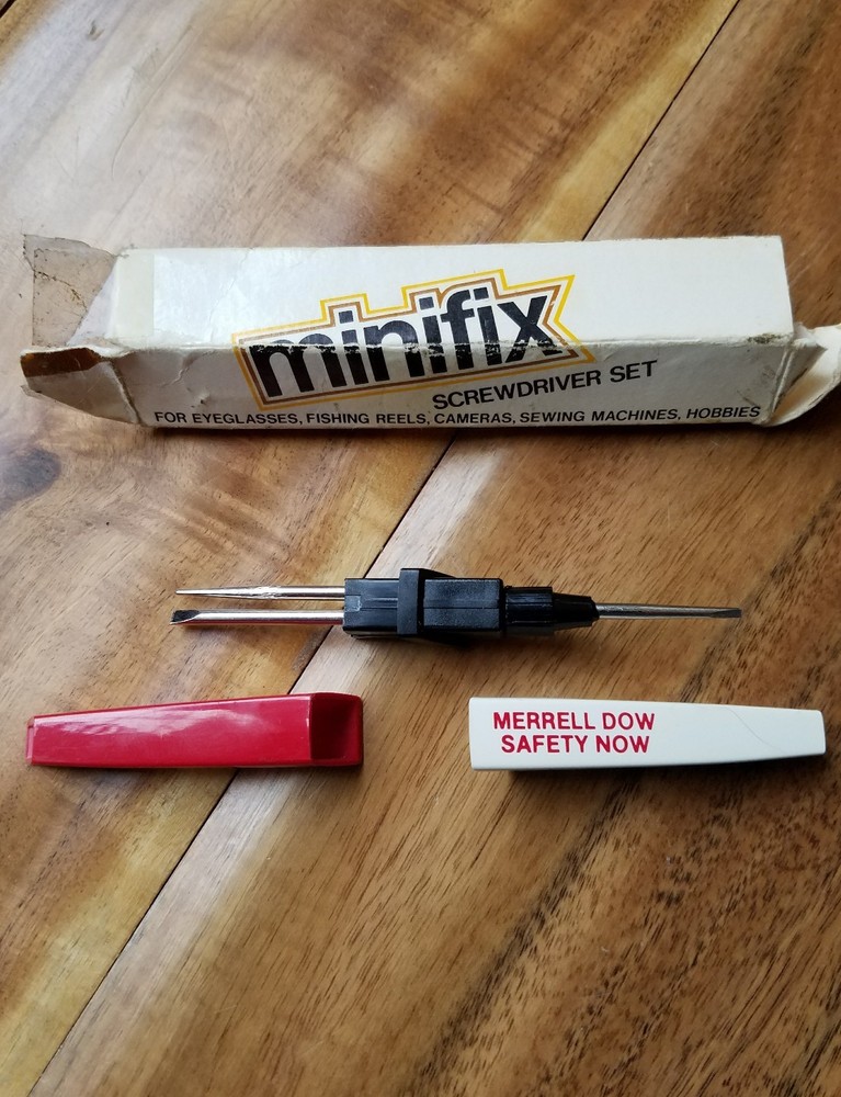 minifix screwdriver MERRELL DOW SAFETY NOW in original box NOS