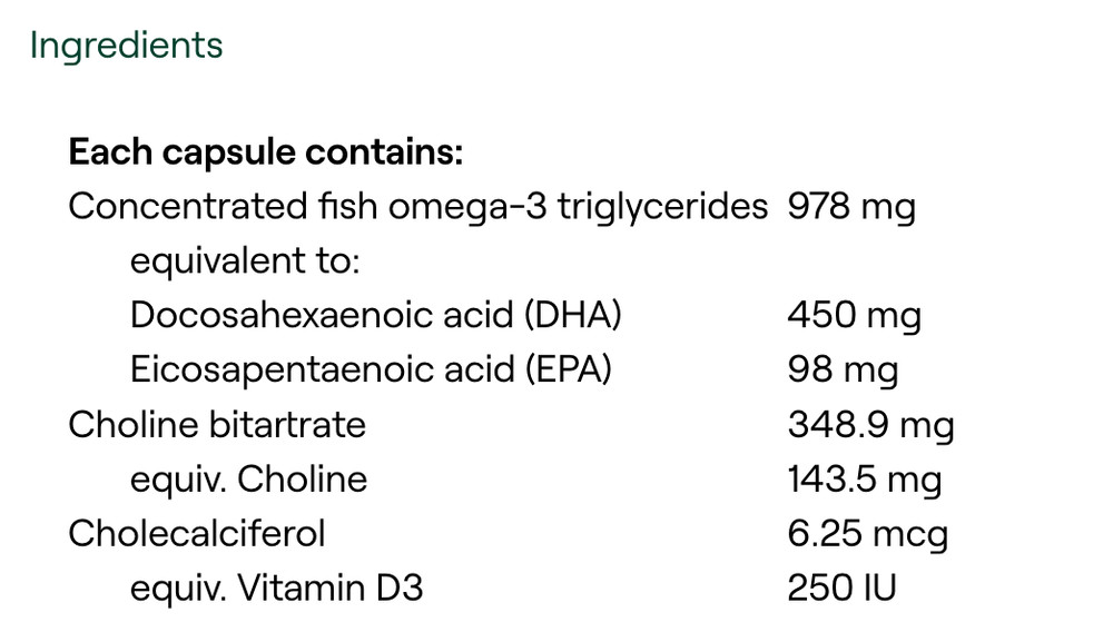 Eagle DHA + Choline 90 Capsules